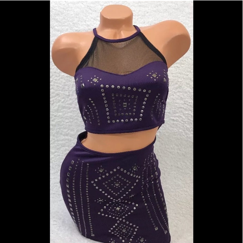 Bebe Beautiful Halter Mesh Dress